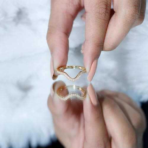 Certified Moissanite Enhancer Wedding Band D-Vs1 Quality, Moissanite Stackable Band For Women - Ready To Gift3