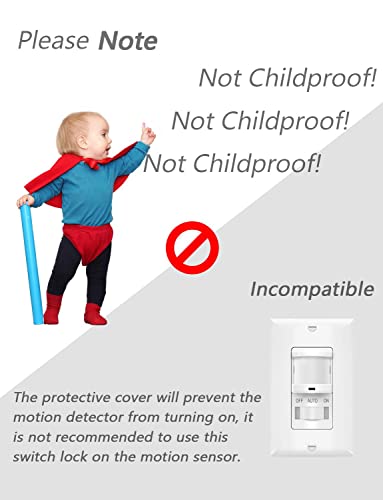 Magnetic Switch Covers, Ilivable Light Switch And Outlet Cover For Flat Modern Switches, Not Child Proof (White, 2 Pack) #TOP5