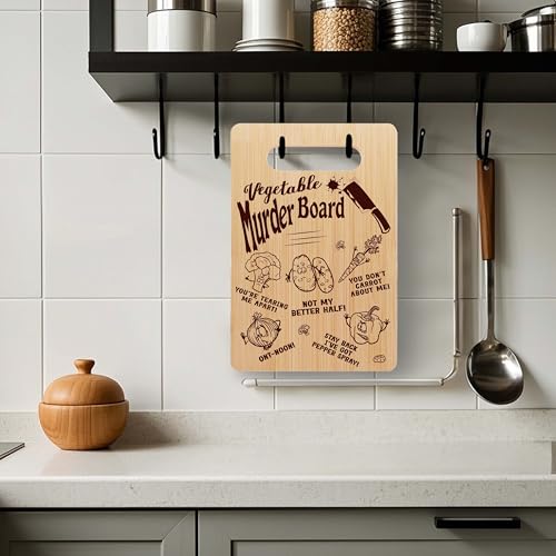 Tabla de cortar de bambú rectangular, 30,48 x 20,32 cm, para verduras y carnes, regalo ideal para cocina, hogar y ocasiones especiales miniatura 5