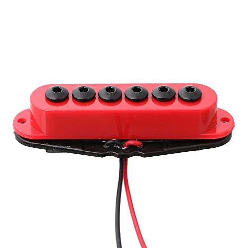 Lylyws Set Of 3Pcs Electric Guitar Pickup Sss Single Coil For Neck Middle Bridge Position (Red) #TOP2