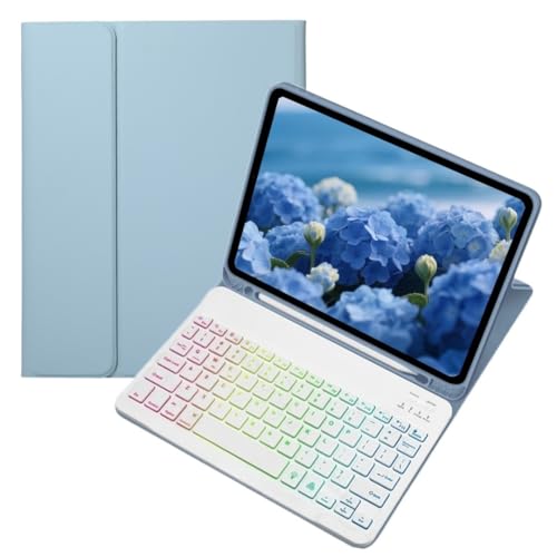 Étui clavier iPad Mini rétroéclairé RVB coloré bonbon avec fixation magnétique