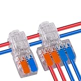 Brightfour T-Tap Wire Connectors 10 Pack, 3 Way Splicer, Fit 16-20 Gauge Wires, Partially Self-Striping, 2-In-2-Out 3 Way Design for Easy & Reliable Connections
