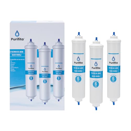 Recopilación de Samsung Inverter Refrigerador - los más vendidos. 45 PURIFITA - Filtro de Agua para Refrigerador - Filtro Agua Compatible con Refrigerador Samsung LG - Conexión Directa - Set de 3