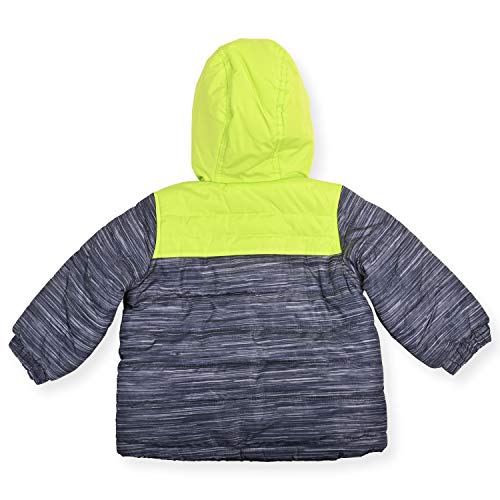 Image of Arctic Quest Boys' Bib Snow Pants and Ski Jacket Water-Resistant Snowsuit For Kids Winter Hooded Jacket, Lime Green, 18M