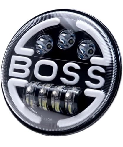 Image of BOSS LED Headlight for Royal enfield Bullet classic-350, Classic-500, Bullet Electra, DRL and Turn Signal
