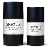 Shwally Zinc & Charcoal Deodorant – A True Natural, Tallow-Based & Effective Deodorant for Men & Women –– Aluminum Free with Coconut & Arrowroot – Lasts 4X Longer (Unscented, 1.7 oz)