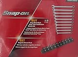 Snap-on 10 pc Metric Flank Drive 10-19mm Plus Combination Wrench Set SOEXM710 With Free Magnetic Wrench Rack