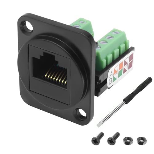 Adaptateur RJ45 borne à vis Ethernet Cat5E femelle 8P8C panneau