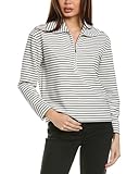 Jones New York Lurex Ottoman QRT Zip Pull Over, Jones Black/Silver