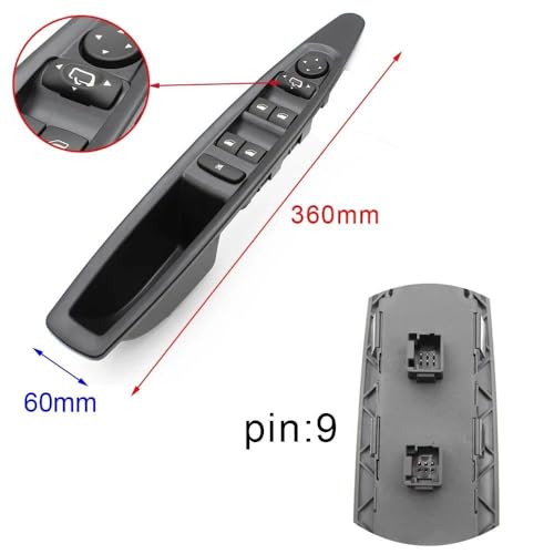 Interruptor de elevalunas para Citroën C4 con control total y pulsación suave de ventanillas 3