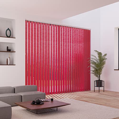 Kit Complet Store californien à lamelles Verticales 89mm - h280cm - Rouge - L8,9cm x H280cm