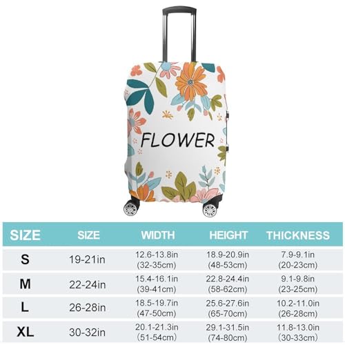 Travel Luggage Cover Suitcase Protector Colorful Floral Pattern Elastic Washable Suitcase Cover Anti-scratch Spandex Baggage Covers Fits 18-32 Inch Luggage2