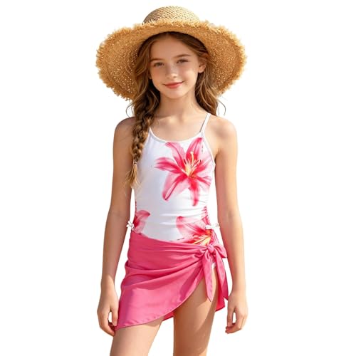 Tankini floral dos piezas niña pequeña conjunto playa baño