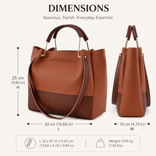 Image of Handbag Set for Women 4 Pcs Combo, PU Leather - Sling Bag, Wallet & Card Holder, Large Capacity Ladies Purse Set for Office, Travel, Shopping, College and Daily Carry