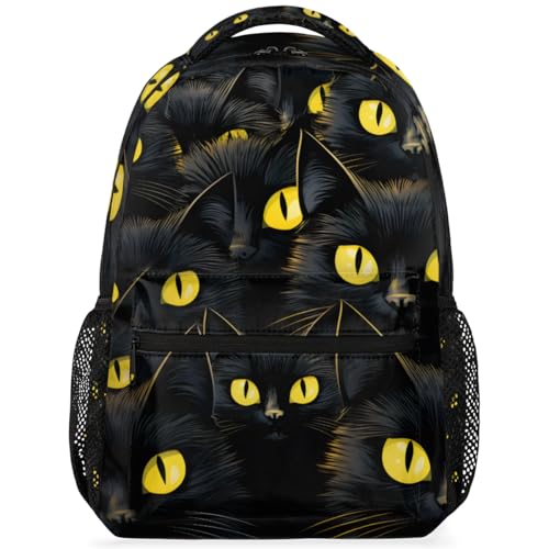 Sac à dos pour ordinateur portable contre la fatigue du dos Black Cat Night