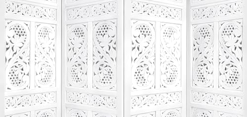 Image of Partition for Living Room,Divider,Partition Wall Room Divider Screen Separator, Wall Panel Divider for Hall | Bedroom |Office | Puja Room | Restaurant S Design (4ft 2 Panel White)