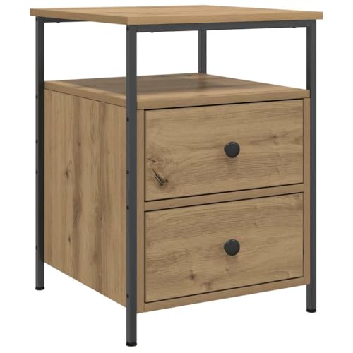 Table de chevet en chêne compacte pour optimiser le rangement des petits espaces - 4