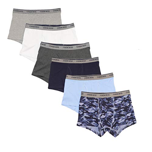 CHEROKEE mens 6-pack Cotton Stretch Underwear, Multicolor Boxer Briefs, Asst2, Large US