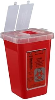 Sharps Container, 1 Quart, Red, 100 per Case