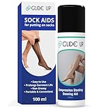 Glide Up Compression Sock Aid Lubricant Spray - Hypoallergenic Sock Aids for Putting on Socks, Stocking Donner for Putting on Compression Stockings - Non-Greasy & Non-Sticky Formula, 3.38 fl.oz.