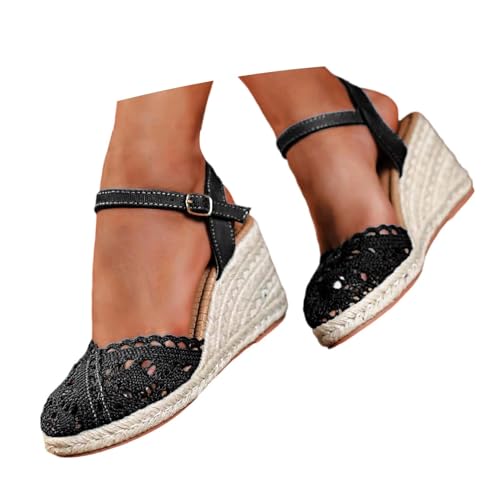 Sandales espadrilles féminines finis les pieds fatigués avec ce talon compensé stable