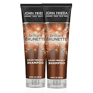 John Frieda Brilliant Brunette Shampoo, Multi-Tone Color Protecting Shampoo, Helps Unlock Vibrant Color, 8.45 Ounce (2 Pack)