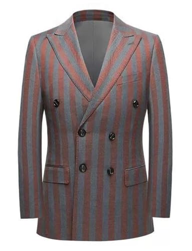 Manteau de smoking à rayures pour homme au style tailleur chic