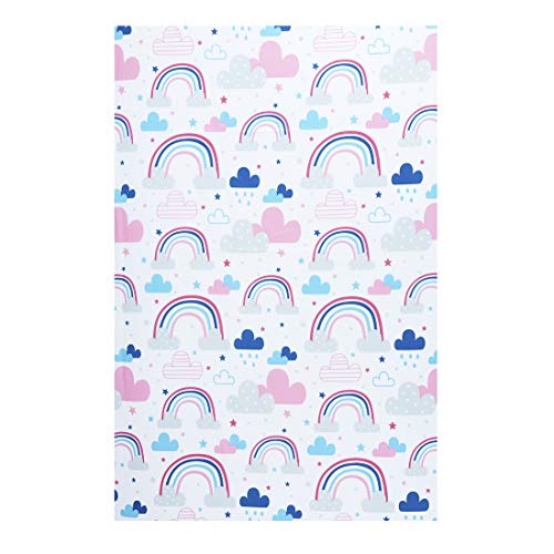 Image of Baby Boom Funhouse Let's Chase Rainbows 4 Piece Toddler Bedding Set - Includes Comforter, Sheet Set - Fitted + Top Sheet + Reversible Pillowcase for Girls Bed, Pink