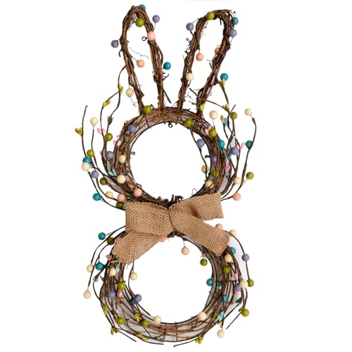 Easter Bunny Wreath Spring front door decoration Artificial Berry Bunny wreath Easter holiday decoration
