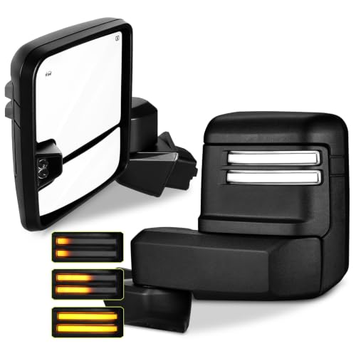 Switchback Towing Mirrors for 2019-2026 Chevy Silverado 1500 Black by NOCVOLA - Used condition - US$341.99