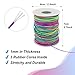 Tenn Well 1mm Elastic String, 328 Feet Rainbow Stretchy Bracelet String Beading Cord for Bracelets, Necklaces, Jewelry Making, Pony Beads and Crafts