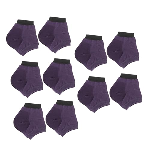 BIUDECO Moisturizing Socks for Women 5 Pairs Gel Socks Open Toe Design Heel Covers for Cracked Heels