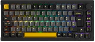 Akko 5075S RGB Przewodowa mechaniczna klawiatura do gier Mocowanie uszczelki Programowalna z możliwością wymiany podczas pracy PBT o profilu Cherry z pokrętłem Układ Niemcy