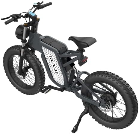 CANTAKEL Electric Bike, 20 Inch Fat Tire Snow Off-Road Electric Bike with 48V 25AH Removable Lithium Battery, Shimano Professional 7 Speed Transmission and Hydraulic Oil Brakes
