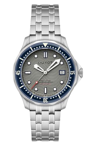 DUXOT Men's 41mm Henri Diver Automatic Watch with Solid Stainless Steel Bracelet DX-2060