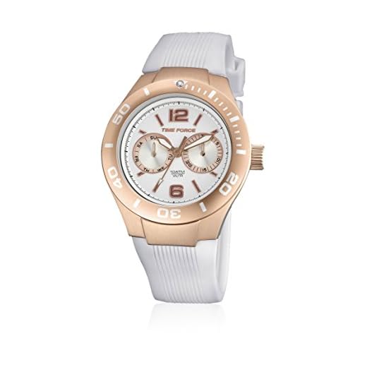 Time Force Reloj analogico para Mujer de Cuarzo con Correa en Acero Inoxidable TF4181L11