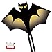 Gran cometa de murciélagos para niños, adultos, fácil de volar, juegos de playa al aire libre, bolsa de regalo con asa de cometas y cuerda, fácil de montar y transportar