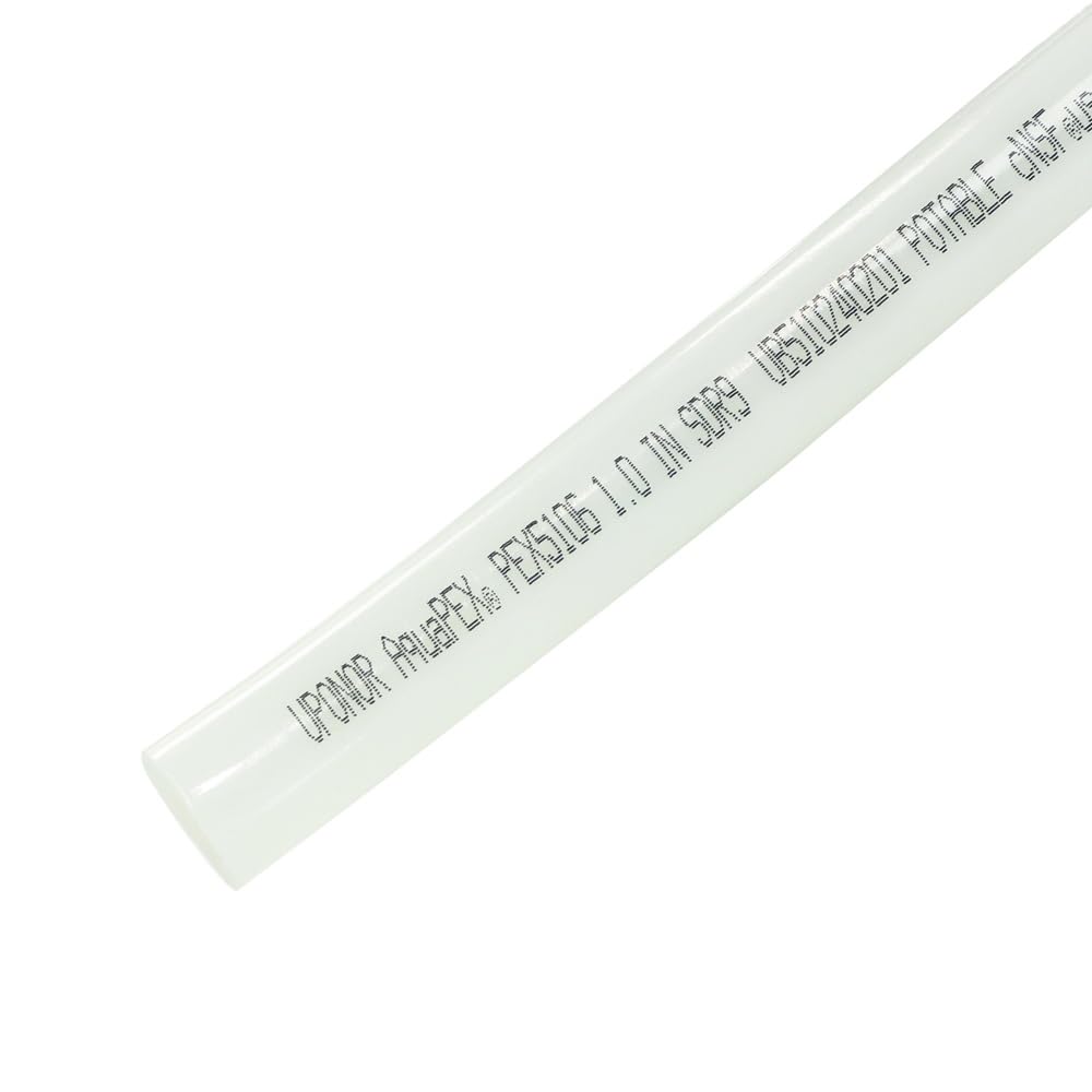 Uponor Wirsbo f1041000 aquapex blanco tubo bobina de 100 ft (pex-a) – seguridad contra incendios, fontanería, calefacción y refrigeración radiante, 1 "