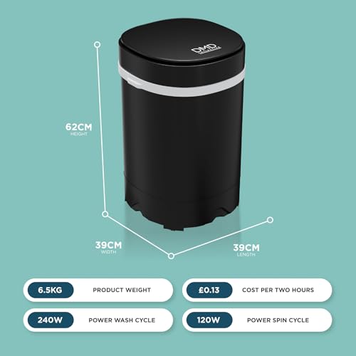 DMD® | 2 In 1 Mini Portable Washing Machine 3KG Wash/2KG Spin & Timer Functions Compact Washing Machine for Students, Motorhomes, Households - Image 2
