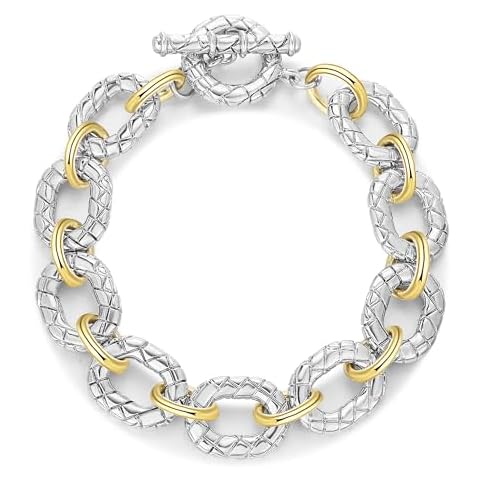 Aprilery Two Tone Twisted Cable Bracelet Cover