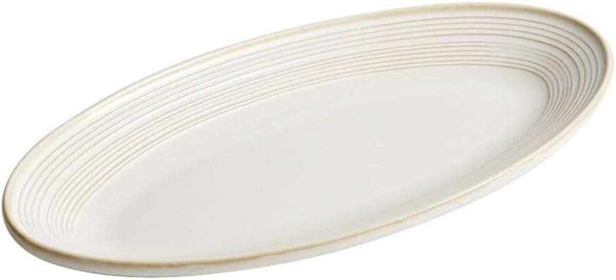 Deep Fish Plate Household Steam Fish Plate Large Plate Bowl Tableware High Temperature Resistance (Color : A, Size : 31cm*17cm*3.5cm) (A 26cm*15.5cm*3cm)