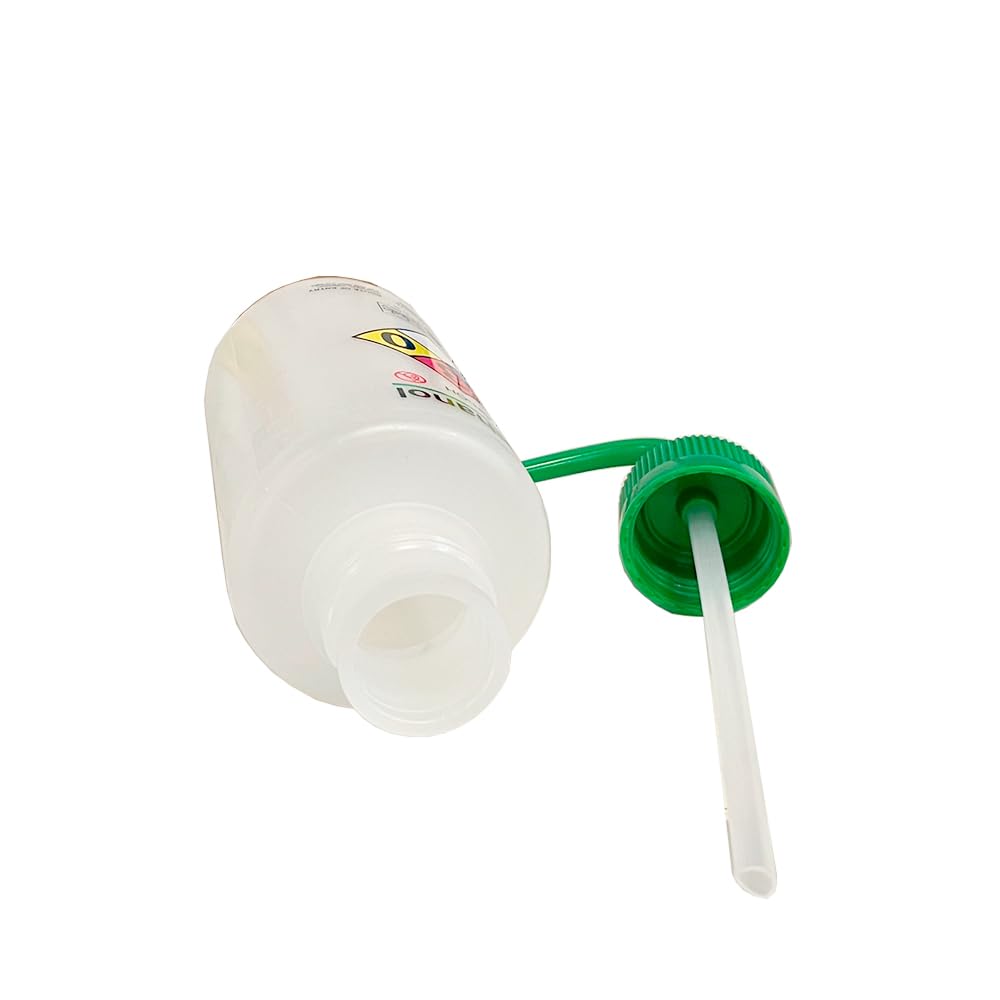 KENZIUM - Confezione 6 x Spruzzette di Sicurezza | 500 ml | Acetone, Etanolo, Metanolo, Isopropanolo, Acqua Distillata, Ipoclorito di Sodio | Collo Stretto | Ideale Laboratorio ed Educazione