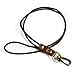 Necklace Lanyard-Vintage Leather Key Chain with Metal Lobster and Key Ring (19in)
