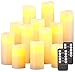 Produktbild Britesta LED-Wachs-Kerzen: 12er-Set dimmbare LED-Echtwachskerzen mit Fernbedienung, in 5 Größen (realistische Kerzen, Kerzen mit bewegten Flammen, Fernbedienungen)