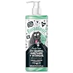 BUGALUGS Dog Shampoo Tangle Tame 3 in 1 Avocado & Coconut dog grooming shampoo, conditioner & detangler - products for smelly dogs with fragrance, best puppy shampoo, professional groom (500ml)