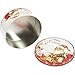 Christmas Cookie Tins, Round Nesting Storage Containers for Holiday Desserts (6 Pack)