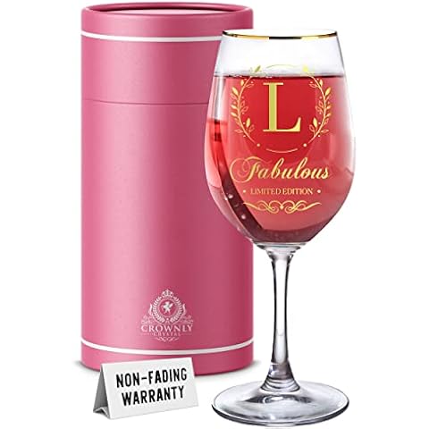 CROWNLY CRYSTAL® Personalised Wine Glass for Women Cover