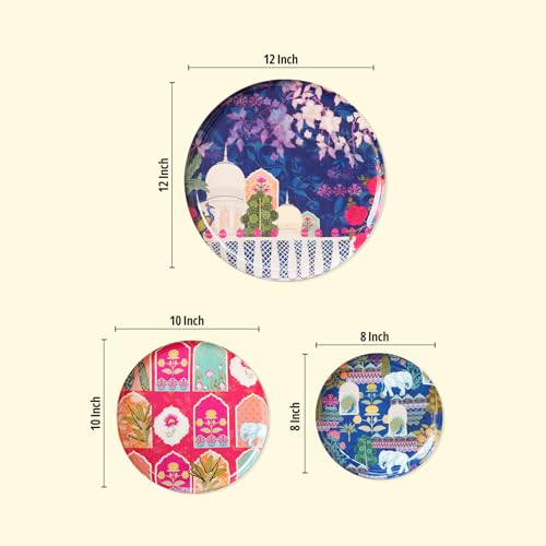 RITUALISTIC Vintage India Iron Wall Art Plates – Set of 5 Decorative Plates | Traditional Indian Wall Decor | Metal Wall Hanging for Living Room & Bedroom | Elegant Home Decor Accent - Image 5