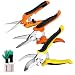 Wevove 3 Pack Garden Pruning Shears Stainless Steel Blades Handheld Pruners Set with Gardening Gloves