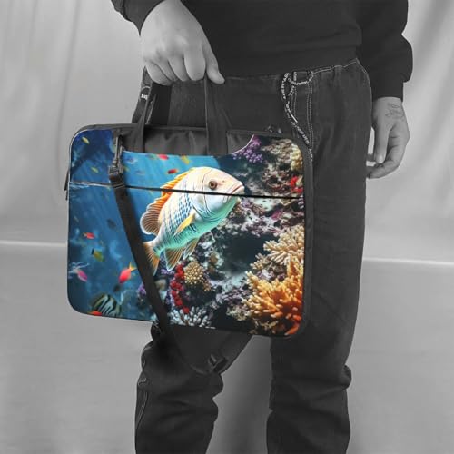 Bolso para laptop unisex de 15.6 pulgadas con diseño acuático miniatura 2